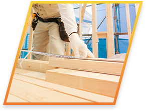 枠の組み立て工事